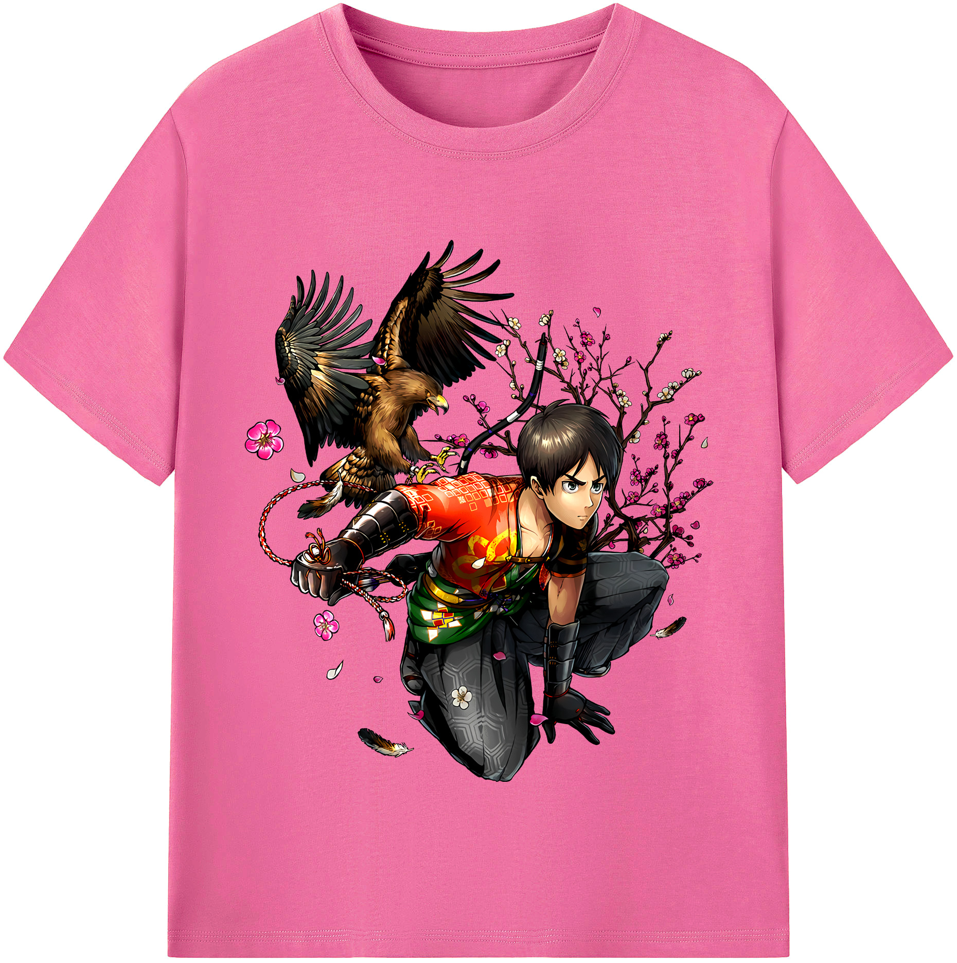（画像用） 進撃の巨人 エレン･イェーガー Attack on Titan Eren Jäger レディースカジュアルプリントTシャツ（綿100％）